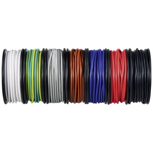 TRU COMPONENTS TC-12112348 lanko/ licna, 0.14 mm², černá, bílá, červená, modrá, hnědá, šedá, žlutozelená, 1 sada