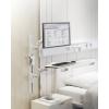 SpeaKa Professional SP-MM-960 držák na zeď pro monitor s držákem ke klávesnici, Nad sebou 43,2 cm (17) - 109,2 cm (43) bílá nastavitelná výška, nakláněcí,