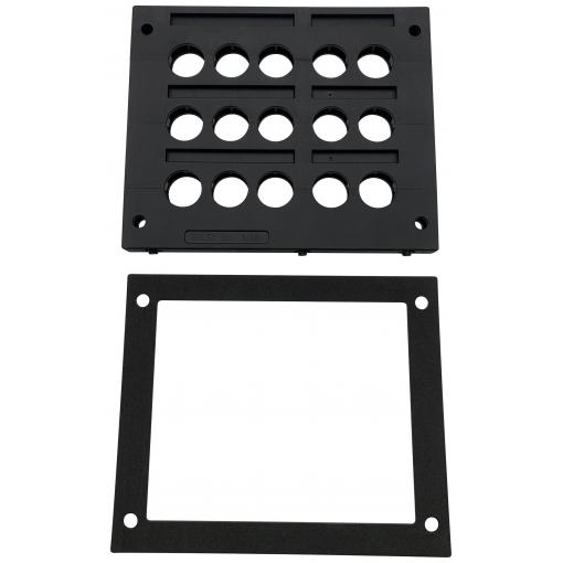 TRU COMPONENTS TC-KDL 3/15 lišta pro zavádění kabelů 16 mm, PA, černá, 1 ks