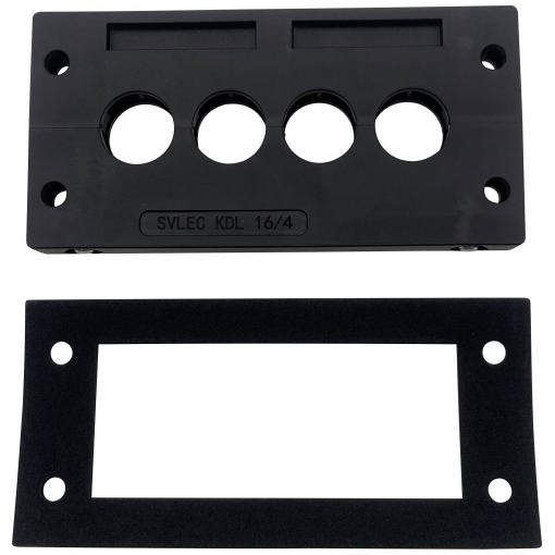 TRU COMPONENTS TC-KDL 16/4 lišta pro zavádění kabelů 16 mm, PA, černá, 1 ks