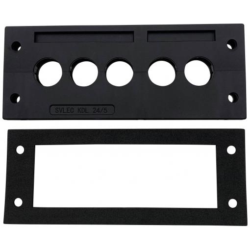 TRU COMPONENTS TC-KDL 24/5 lišta pro zavádění kabelů 16 mm, PA, černá, 1 ks
