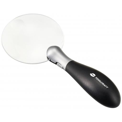 TOOLCRAFT TO-8997036 ruční lupa s LED osvětlením , zvětšení: 3 x, 5 x