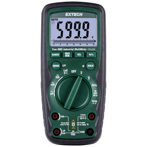 Extech Extech EX520A digitální multimetr, CAT IV 600 V, Displej (counts): 6000