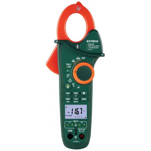 Extech Extech EX623A digitální proudové kleště, IR teploměr, CAT III 600 V, Displej (counts): 6000
