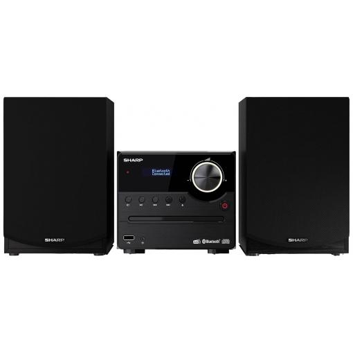 Sharp XL-B517D stereo systém Bluetooth, AUX, DAB+, USB, FM, vč. dálkového ovládání 45 W černá, dřevo