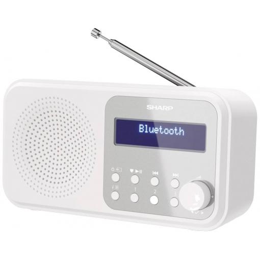 Sharp DR-P420 DR-P420WH stolní rádio, DAB+, DAB, FM, Bluetooth, USB, bílá