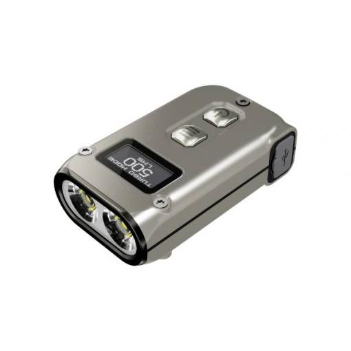 NiteCore TINI 2 Titanium LED kapesní svítilna, napájeno akumulátorem, 500 lm, 22 g