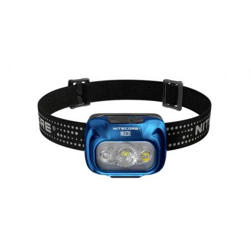NiteCore NU31 blau LED čelovka, napájeno akumulátorem, 550 lm, NC-NU31-BL