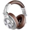 OneOdio Fusion A70 Headset uzavřená (Over Ear) Bluetooth® stereo stříbrná, hnědá High-Resolution Audio headset, otočná sluchátka DJ