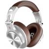 OneOdio Fusion A70 Headset uzavřená (Over Ear) Bluetooth® stereo stříbrná, hnědá High-Resolution Audio headset, otočná sluchátka DJ