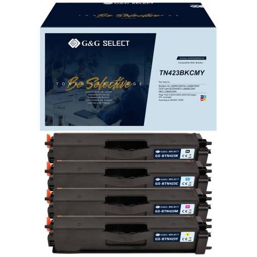 G&G Toner náhradní Brother TN-423 kompatibilní kombinované balení černá, azurová, purppurová, žlutá TN-423BK/TN-423C/TN-423M/TN-423Y GS-B423-4P