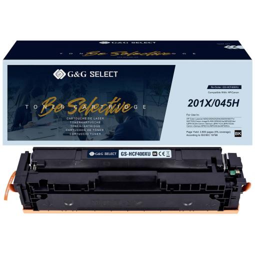 G&G Toner náhradní Canon, HP 201X, 045H kompatibilní černá CF400X/Cartridge 045H Black GS-HCF400X(U)