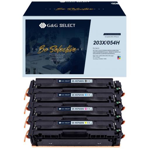 G&G Toner náhradní Canon, HP 203X kompatibilní kombinované balení černá, azurová, purppurová, žlutá GS-H203X-4P