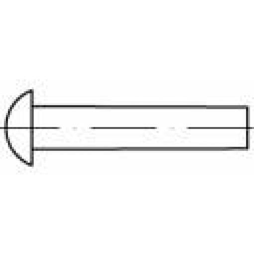 nýt s půlkulatou hlavou TOOLCRAFT 112167, (Ø x d) 5 mm x 6 mm, 1000 ks