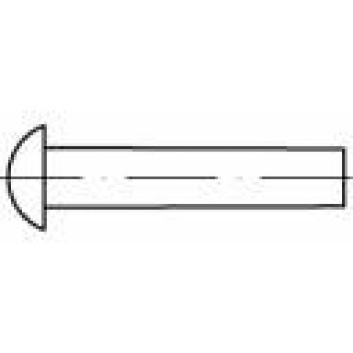 nýt s půlkulatou hlavou TOOLCRAFT 112197, (Ø x d) 6 mm x 40 mm, 250 ks