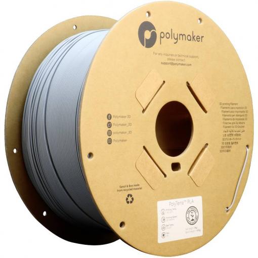 Polymaker PA04009 Regular vlákno pro 3D tiskárny PLA plast Nižší obsah plastů, Matná 1.75 mm 3000 g Fosilní šedá PolyTerra™ 1 ks