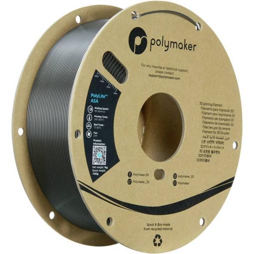Polymaker PF01046 Dark Gray Green vlákno pro 3D tiskárny ASA odolné proti povětrnostním vlivům, Žáruvzdorné, odolné proti UV záření 1.75 mm 1000 g šedá 1 ks