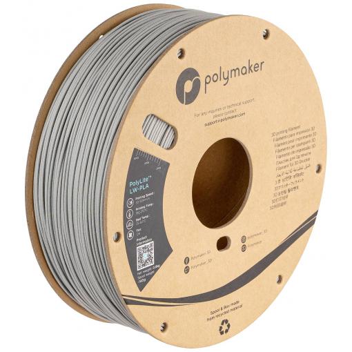 Polymaker PA08003 PA08003 vlákno pro 3D tiskárny LW-PLA Matná, Nízká hustota 1.75 mm 800 g šedá PolyLite™ 1 ks