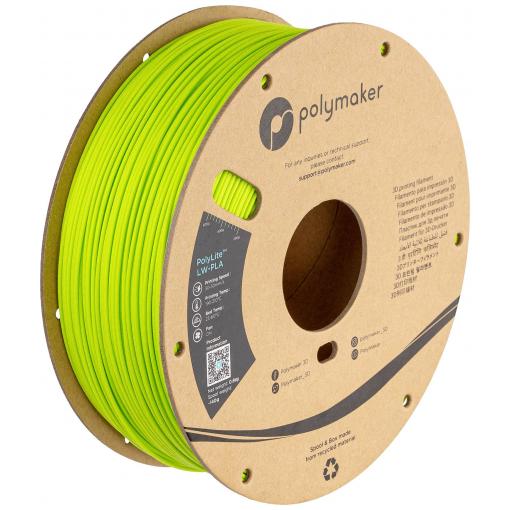 Polymaker PA08008 PA08008 vlákno pro 3D tiskárny LW-PLA Matná, Nízká hustota 1.75 mm 800 g zářivá zelená PolyLite™ 1 ks