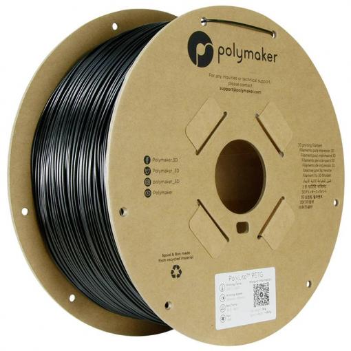 Polymaker PB01043 PB01043 vlákno pro 3D tiskárny PETG plast Žáruvzdorné, Vysoká pevnost v tahu 1.75 mm 3000 g černá PolyLite™ 1 ks