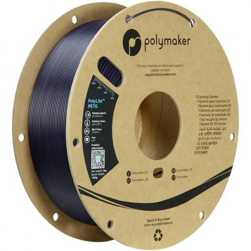 Polymaker PB01057 PB01057 vlákno pro 3D tiskárny PETG plast Žáruvzdorné, Vysoká pevnost v tahu 1.75 mm 1000 g Tmavě fialová PolyLite™ 1 ks
