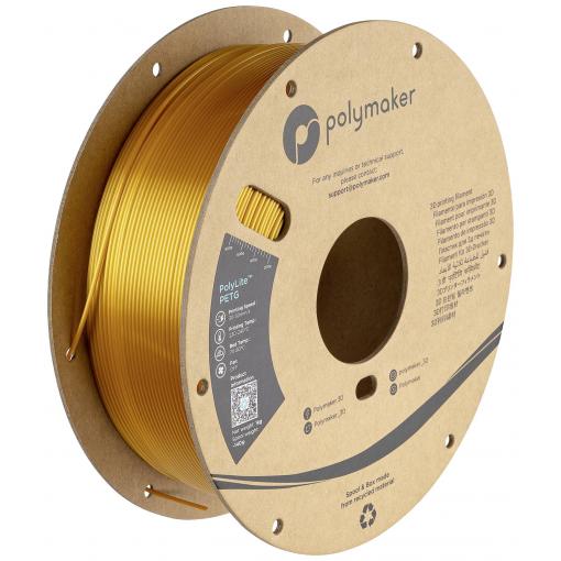 Polymaker PB01013 PB01013 vlákno pro 3D tiskárny PETG plast Žáruvzdorné, Vysoká pevnost v tahu 1.75 mm 1000 g zlatá PolyLite™ 1 ks