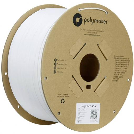 Polymaker PF01021 White vlákno pro 3D tiskárny ASA odolné proti UV záření, odolné proti povětrnostním vlivům, Žáruvzdorné, Nárazuvzdorný 1.75 mm 3000 g bílá