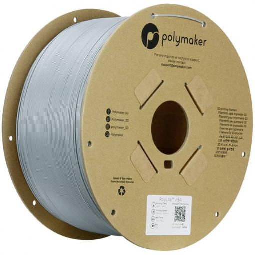 Polymaker PF01023 Grey vlákno pro 3D tiskárny ASA odolné proti UV záření, odolné proti povětrnostním vlivům, Žáruvzdorné, Nárazuvzdorný 1.75 mm 3000 g šedá