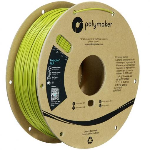 Polymaker PA02058 Polymaker PolyLite PLA Filament Olive Green 1.75 mm / 1kg vlákno pro 3D tiskárny PLA plast Vysoká tuhost, Vysoká pevnost v tahu 1.75 mm 1000