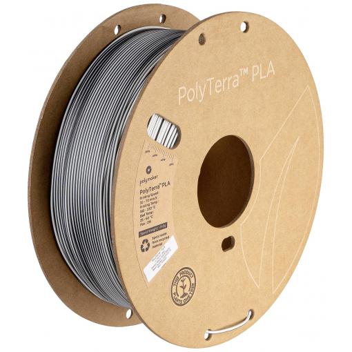 Polymaker PA04020 Dual vlákno pro 3D tiskárny PLA plast Nižší obsah plastů, Matná 1.75 mm 1000 g Stínová černá, bílá, černá PolyTerra™ 1 ks