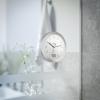 Mebus 41124 DCF nástěnné hodiny 17 cm x 60 mm, stříbrná, vhodné do koupelny / vlhkého prostoru
