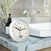 Mebus 41124 DCF nástěnné hodiny 17 cm x 60 mm, stříbrná, vhodné do koupelny / vlhkého prostoru