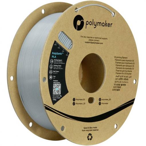 Polymaker PA12003 PA12003 vlákno pro 3D tiskárny PLA plast Filament pro vysokorychlostní 3D tisk 1.75 mm 1000 g šedá PolySonic™ 1 ks