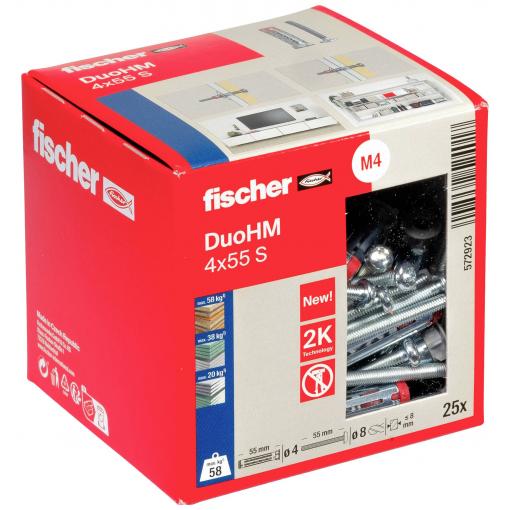Fischer 572923 DuoHM 4x55 S PH TX hmoždinka do dutin 55 mm 25 ks