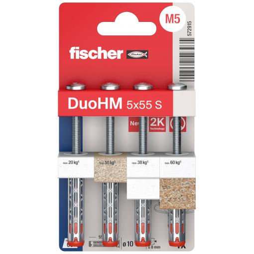 Fischer 572915 DuoHM 5x55 S PH TX hmoždinka do dutin 55 mm 4 ks