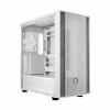 Cooler Master MasterBox 600 Lite midi tower PC skříň bílá boční okno, prachový filtr