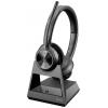 HP Poly Savi 7320 Stereo DECT sluchátka otevřená (On Ear) DECT stereo černá regulace hlasitosti, Vypnutí zvuku mikrofonu Počítače