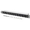 Digitus DN-95427 19 palec zásuvková lišta pro datové skříně 1 U zásuvka C13 10A Vhodné pro hloubku skříně: od 300 mm hliník, hliník (eloxovaný), černá, černá