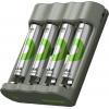 GP Aktion Gratis Ladegerät USB-Modell Ladegerät GP B441 inkl. 4x AAA-Akku akumulátor AAA Ni-MH 850 mAh 1.2 V 1 sada