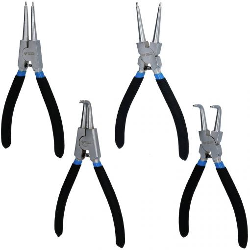 Brilliant Tools BT067900 kleště na pojistné kroužky, sada Vhodné pro (kleště na pojistné kroužky) vnější a vnitřní kroužky Tvar hrotu rovný/zahnutý o 90°