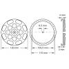 KS Tools 160.0475 Gumový talíř (Ø x v) 120 mm x 19 mm