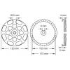 KS Tools 160.0474 Gumový talíř (Ø x v) 120 mm x 19 mm
