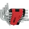 KS Tools 151.4900 TX sada klíčů T 8, T 10, T 15, T 20, T 25, T 27, T 30, T 40, T 45, T 50 10dílná