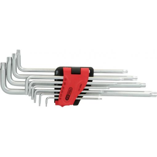 KS Tools 151.4860 TX sada klíčů T 8, T 10, T 15, T 20, T 25, T 27, T 30, T 40, T 45, T 50 10dílná