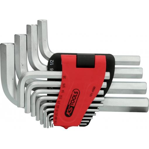 KS Tools 151.4600 inbus sada klíčů 1/16 palec, 5/64 palec, 3/32 palec, 1/8 palec, 5/32 palec, 3/16 palec, 7/32 palec, 1/4 palec, 5/16 palec, 3/8 palec, 1/2