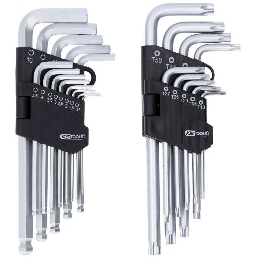KS Tools 151.4000 TX sada klíčů 1.27 mm, 1.5 mm, 2 mm, 2.5 mm, 3 mm, 3.5 mm, 4 mm, 4.5 mm, 5 mm, 6 mm, 7 mm, 8 mm, 10 mm T 10, T 15, T 20, T 25, T 27, T 30, T
