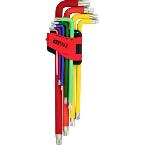 KS Tools 151.4510 XZN sada klíčů 4 mm, 5 mm, 6 mm, 8 mm, 10 mm, 12 mm, 14 mm, 16 mm, 18 mm 9dílná