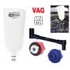 KS Tools 150.9155 Sada olejových nálevků s otočným zahnutým ramenem pro VAG, 4 ks