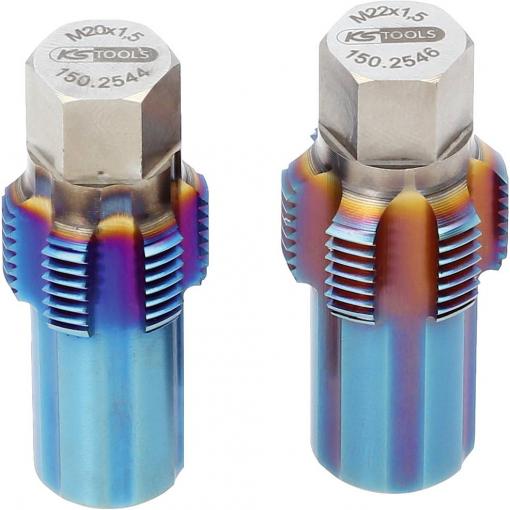 KS Tools 150.2540 150.2540 sada závitníků metrický M20, M22 Speciální nástrojová ocel 1 ks