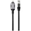 Renkforce USB, síťový kabelový adaptér [1x USB-C® zástrčka - 1x RJ45 zástrčka] 5.00 m hliníková zástrčka